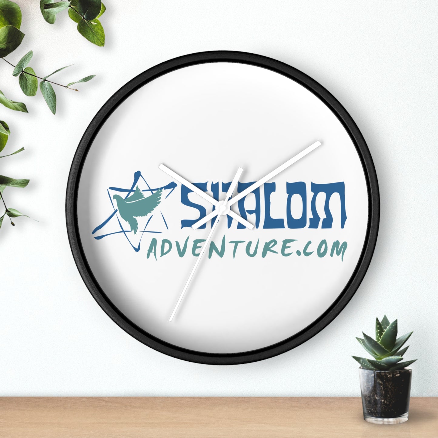 Shalom Adventure Wooden Wall Clock – Stylish & Modern Home Decor