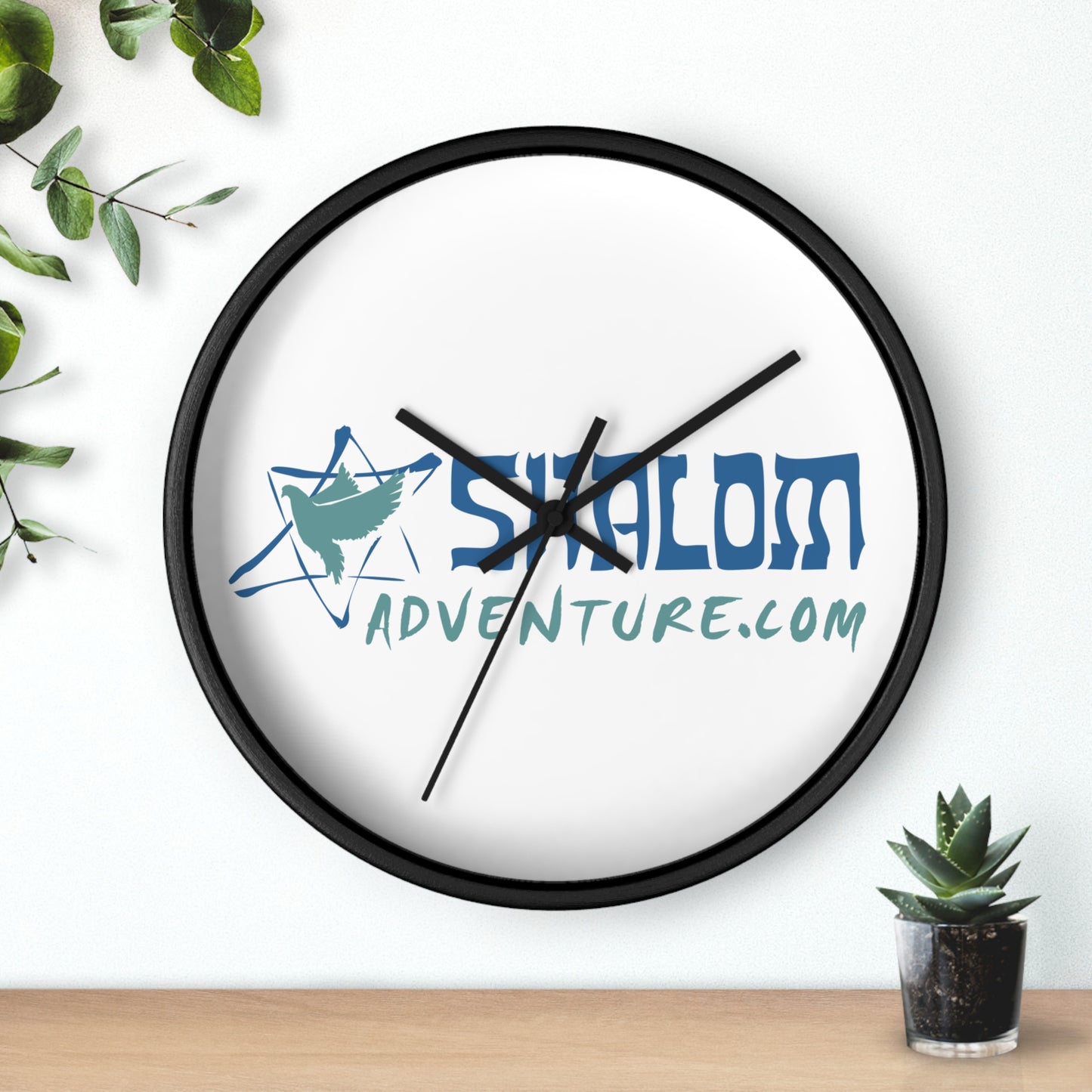 Shalom Adventure Wooden Wall Clock – Stylish & Modern Home Decor