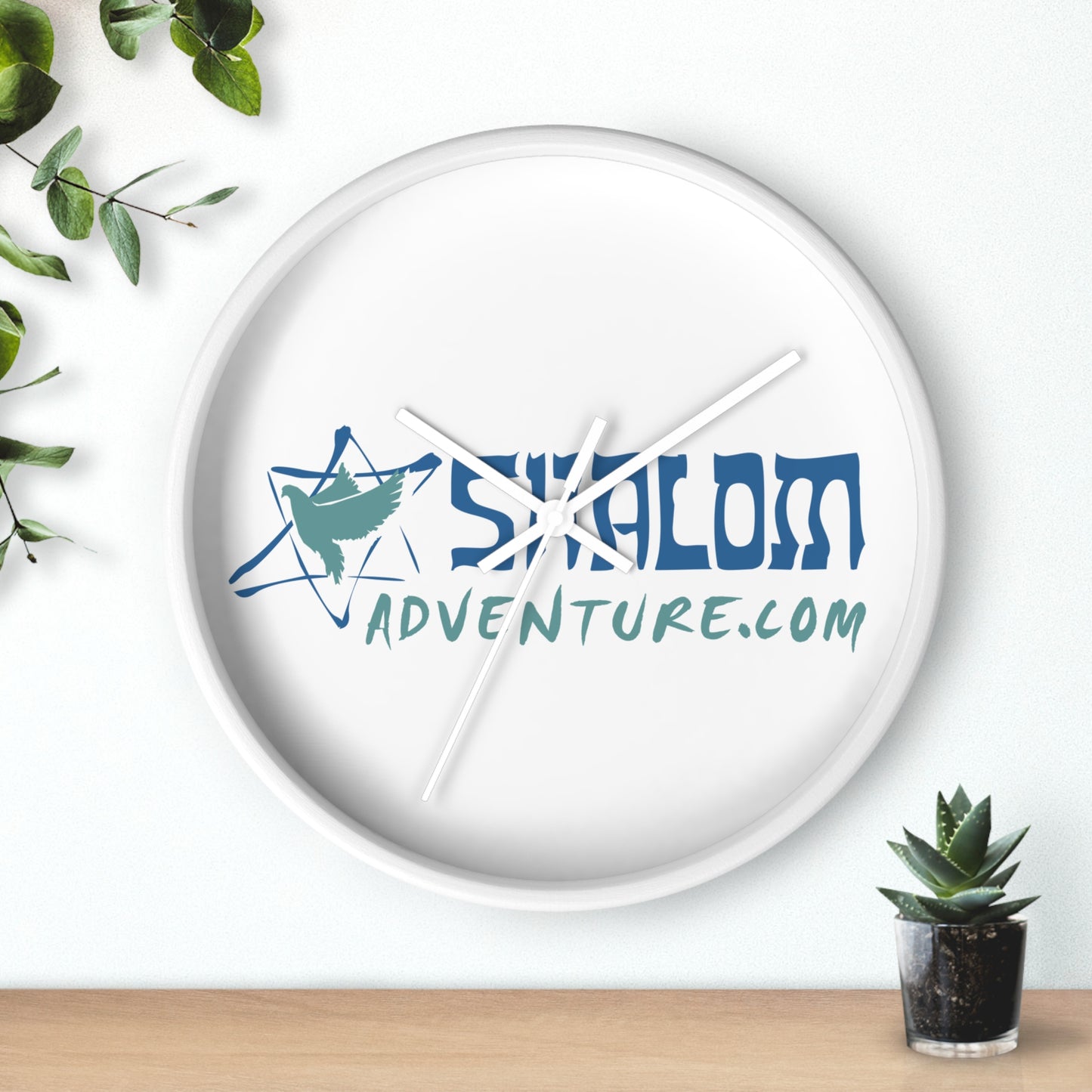 Shalom Adventure Wooden Wall Clock – Stylish & Modern Home Decor