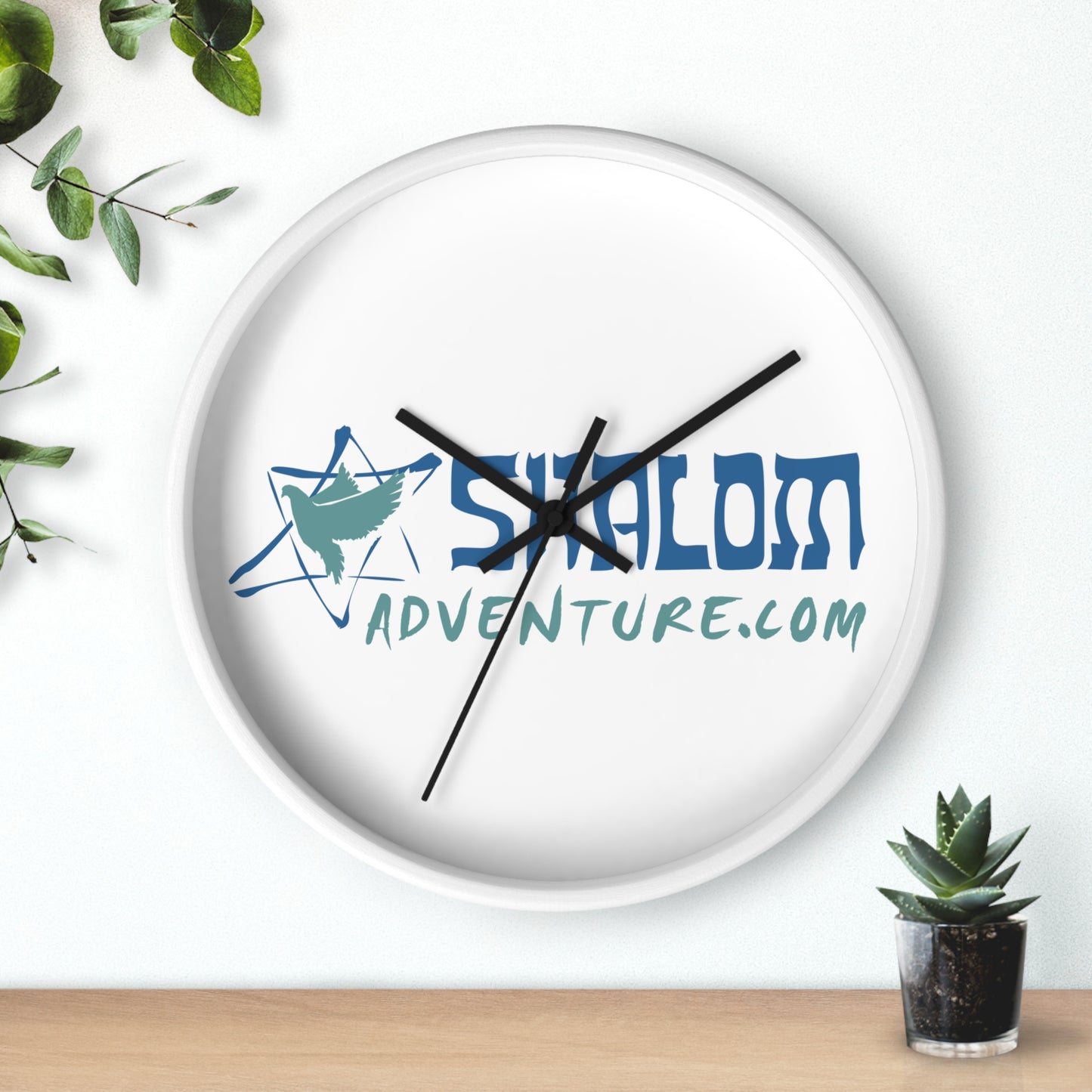 Shalom Adventure Wooden Wall Clock – Stylish & Modern Home Decor