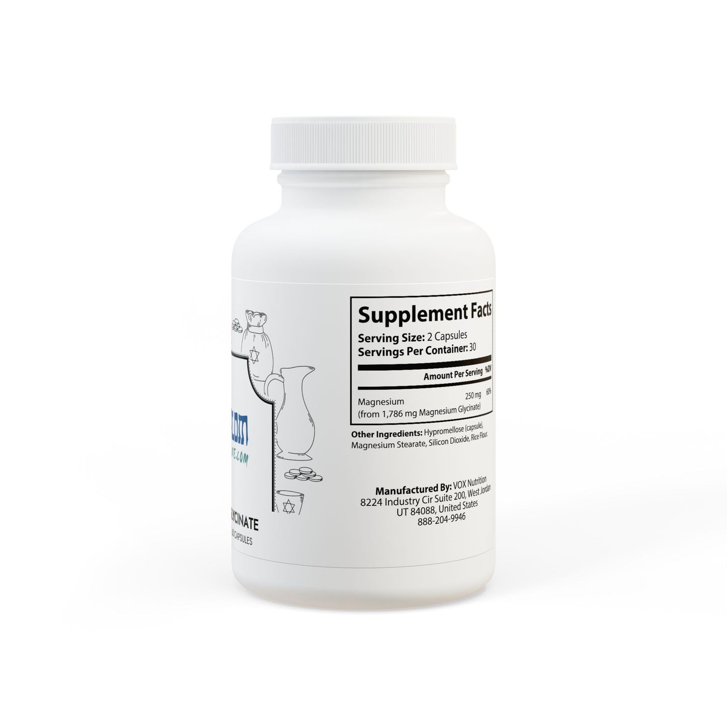 Magnesium Glycinate Supplement (60 Capsules)