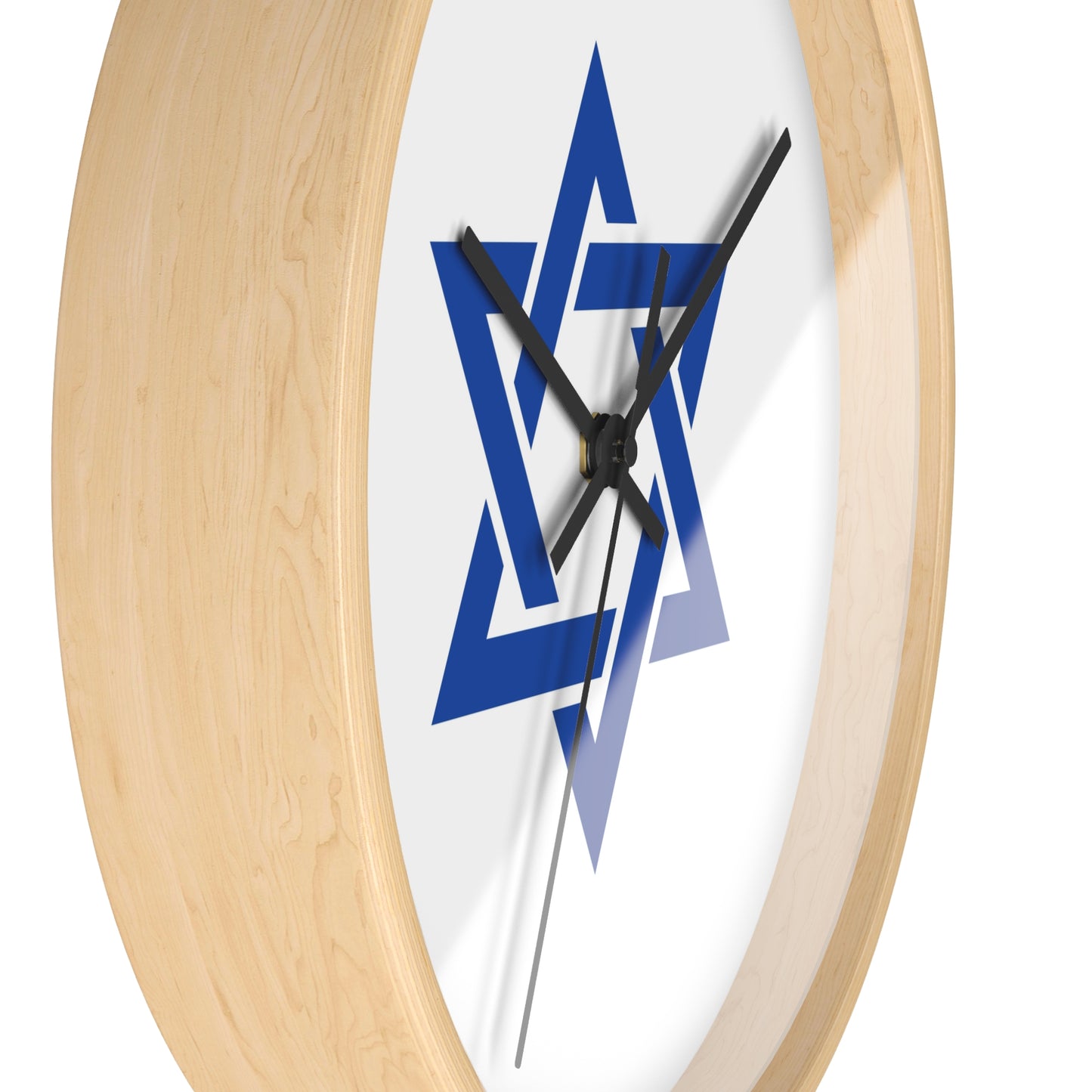 Modern Star of David Wall Clock - Jewish Home Decor, Gift for Hanukkah & Passover