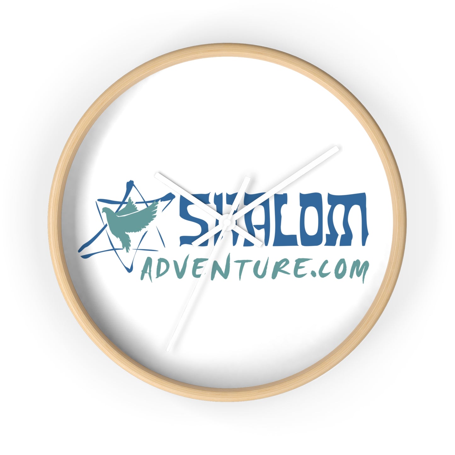 Shalom Adventure Wooden Wall Clock – Stylish & Modern Home Decor