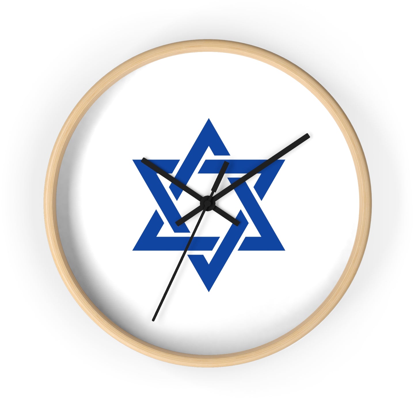 Modern Star of David Wall Clock - Jewish Home Decor, Gift for Hanukkah & Passover