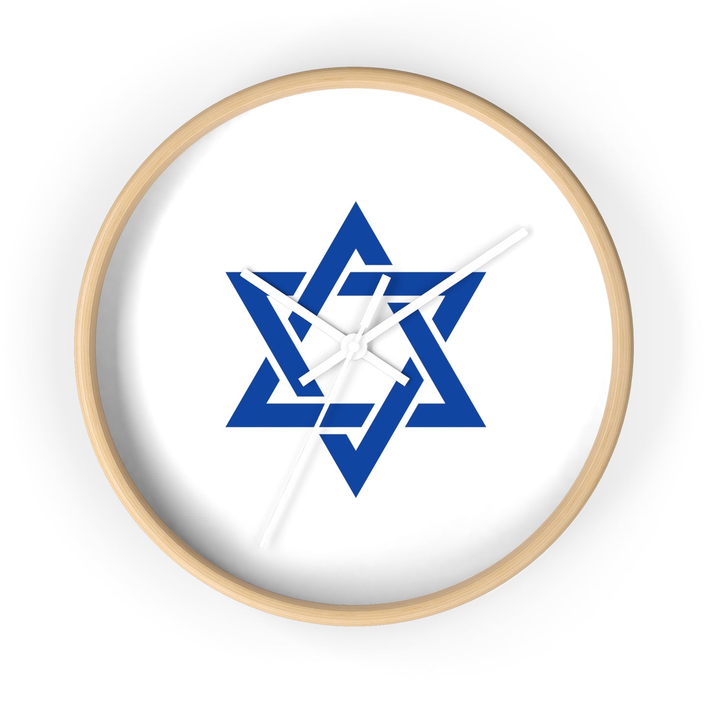 Modern Star of David Wall Clock - Jewish Home Decor, Gift for Hanukkah & Passover