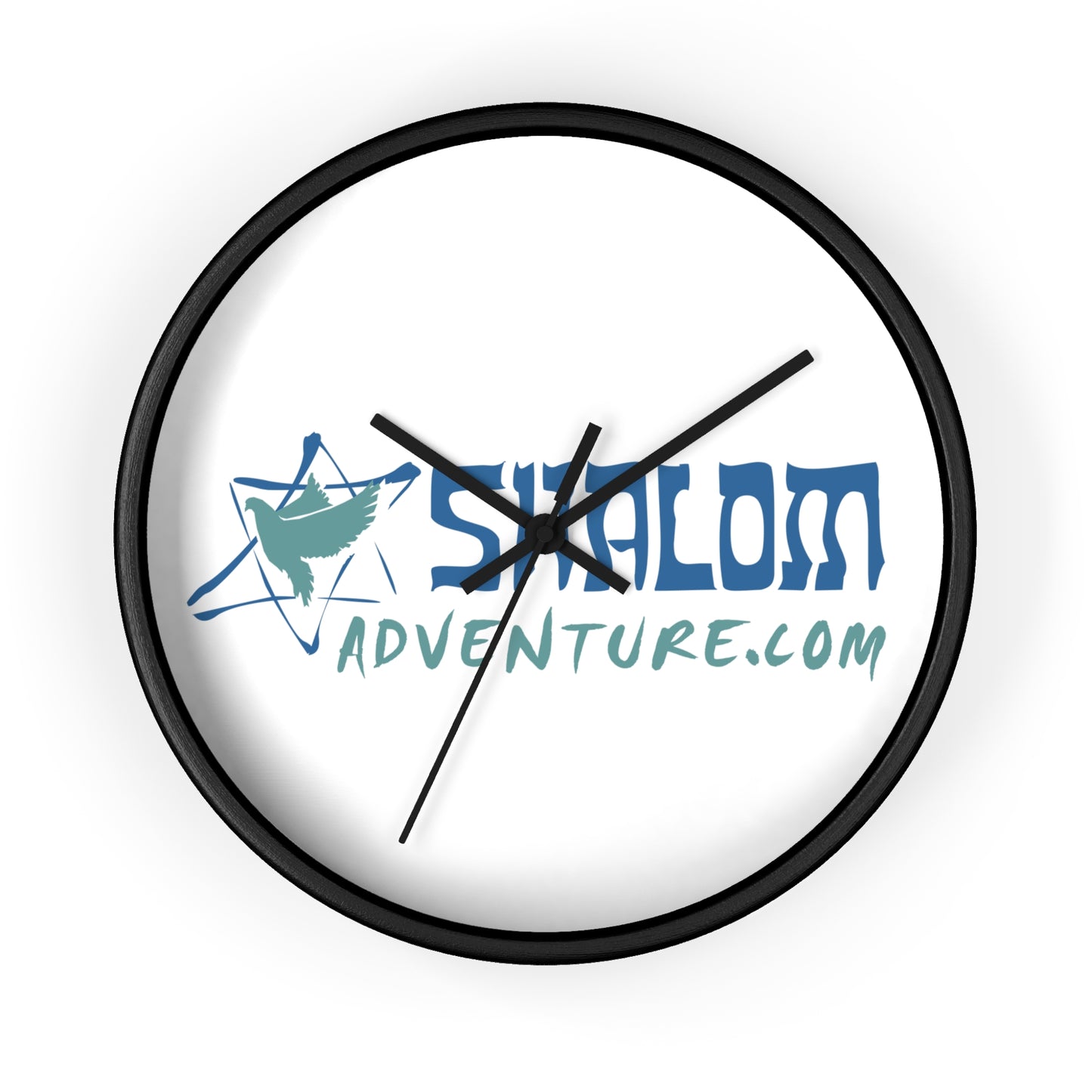 Shalom Adventure Wooden Wall Clock – Stylish & Modern Home Decor