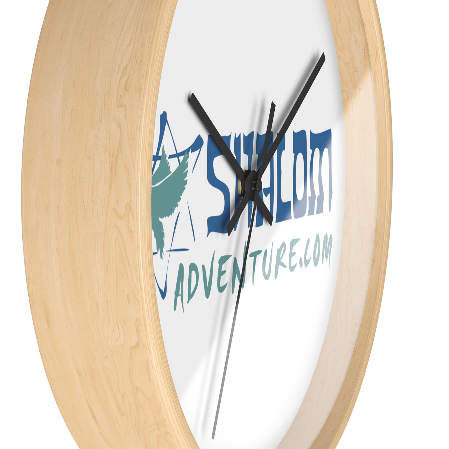 Shalom Adventure Wooden Wall Clock – Stylish & Modern Home Decor