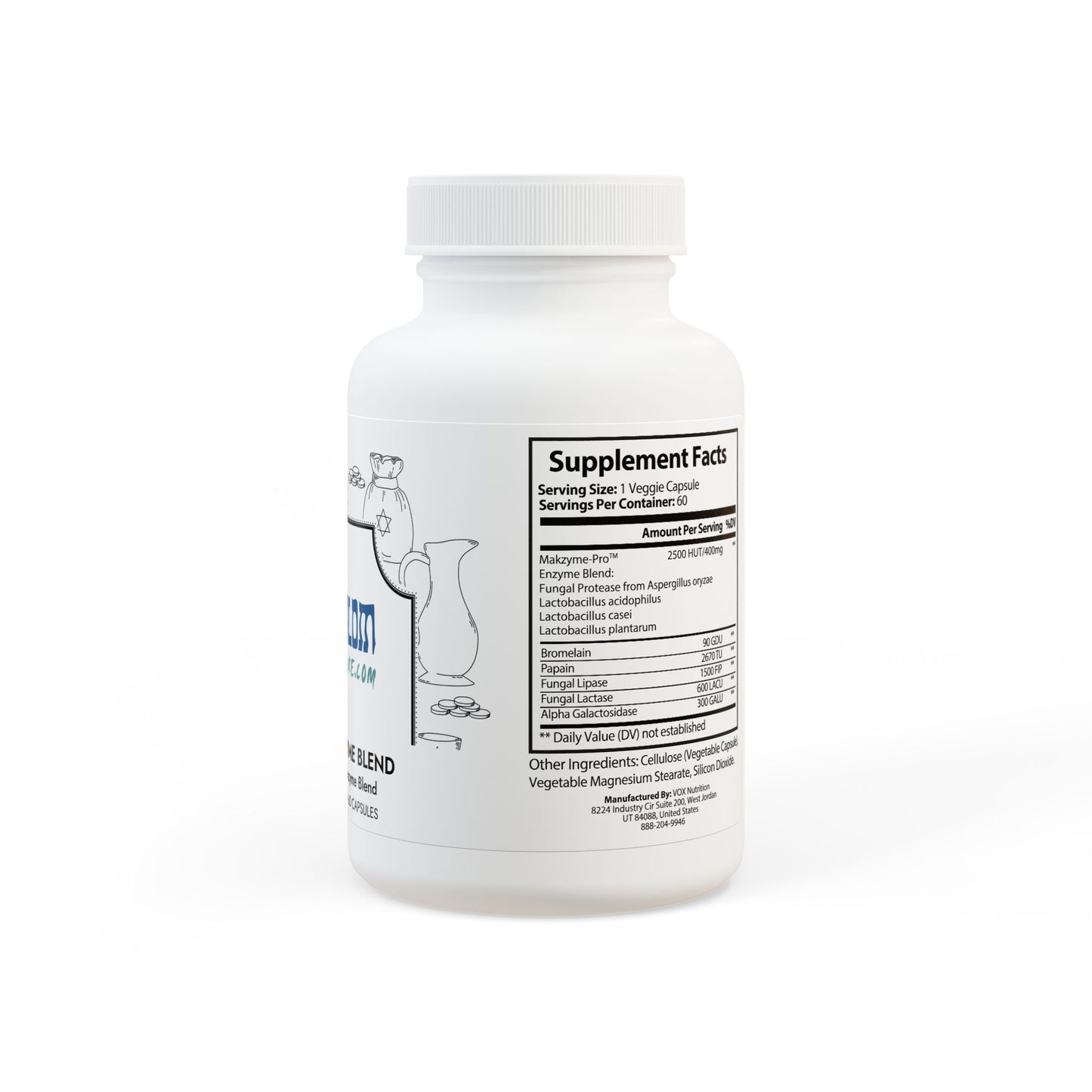 Digestive Enzyme Blend Supplement (60 Capsules)
