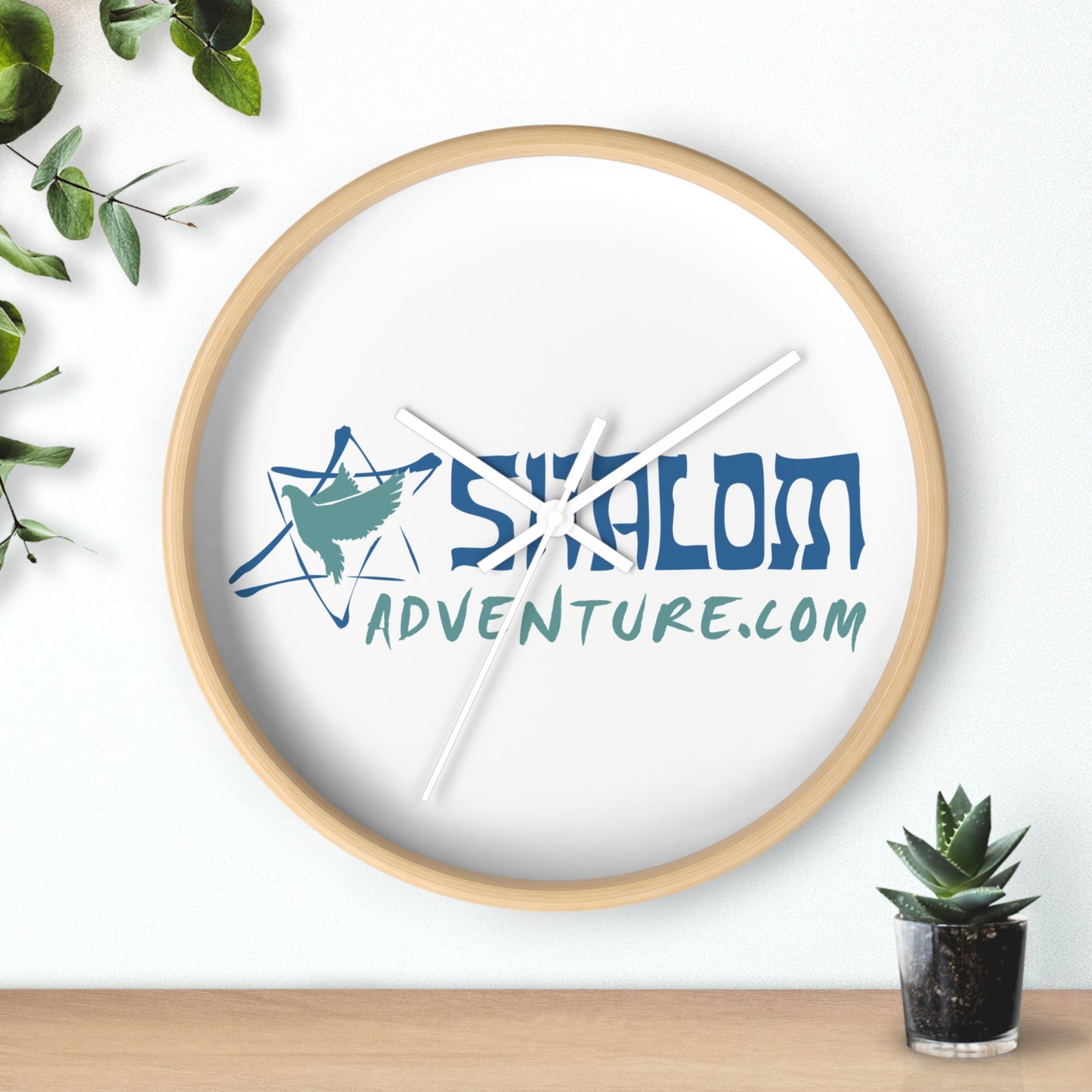 Shalom Adventure Wooden Wall Clock – Stylish & Modern Home Decor