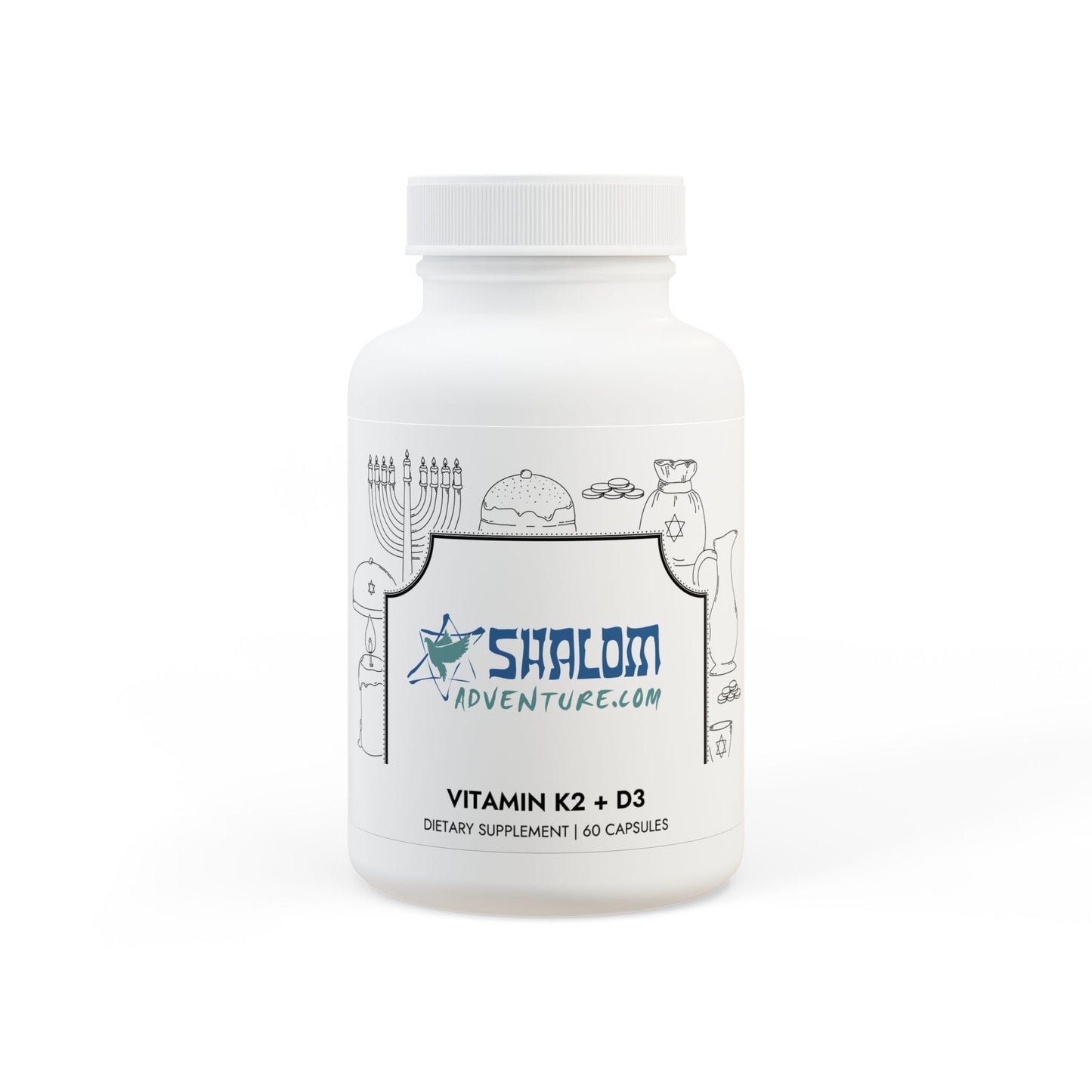 Vitamin K2 + D3 Supplement (60 Capsules)