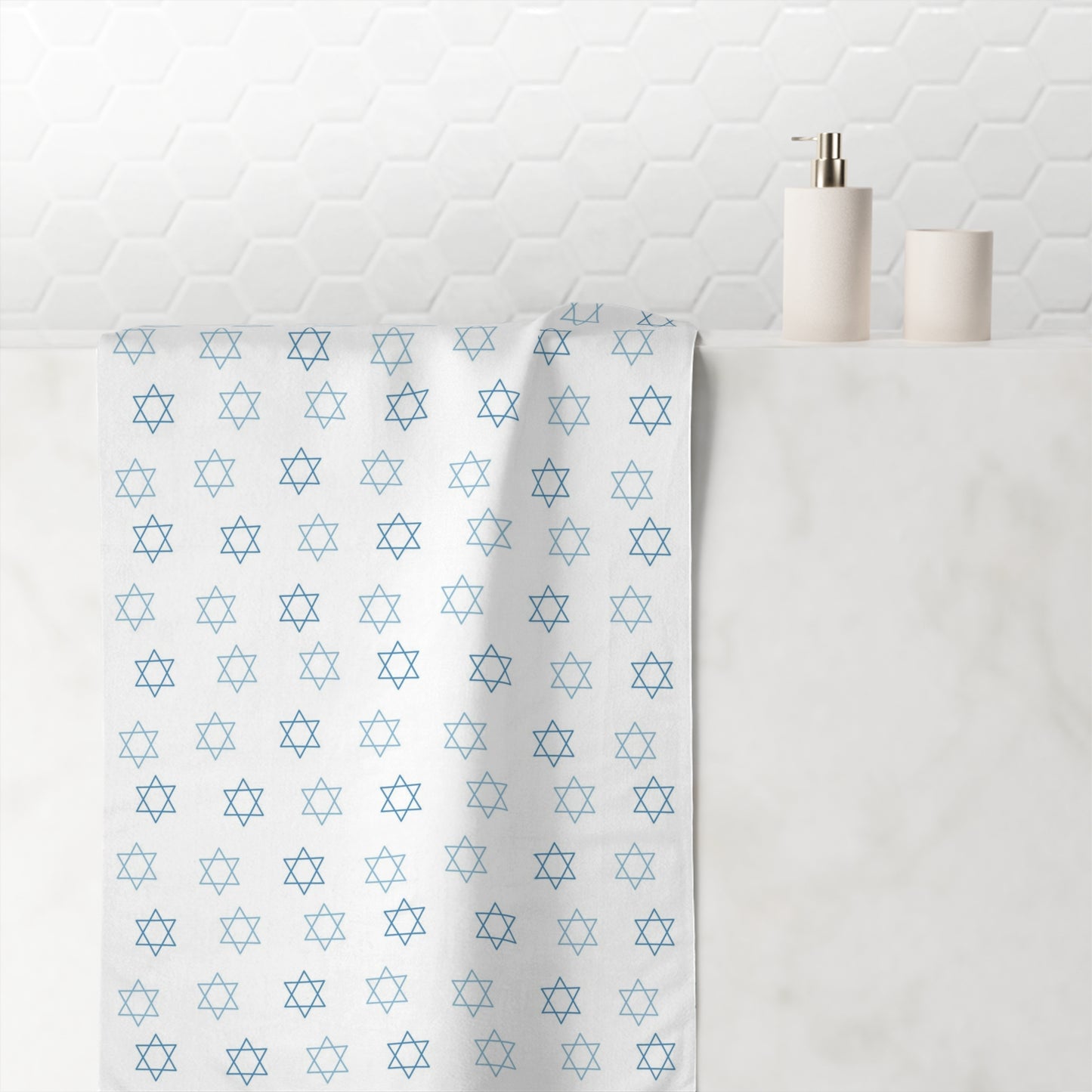 Jewish Star Mink-Cotton Towel