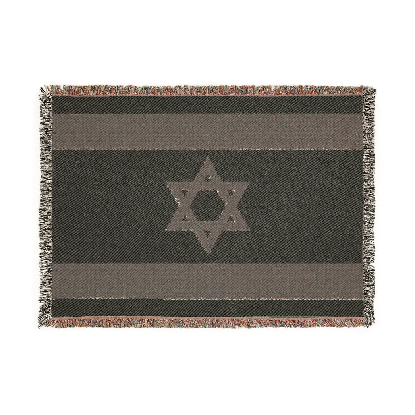 Cozy Woven Blanket with Star of David Design – Perfect for Jewish Holidays and Home Decor