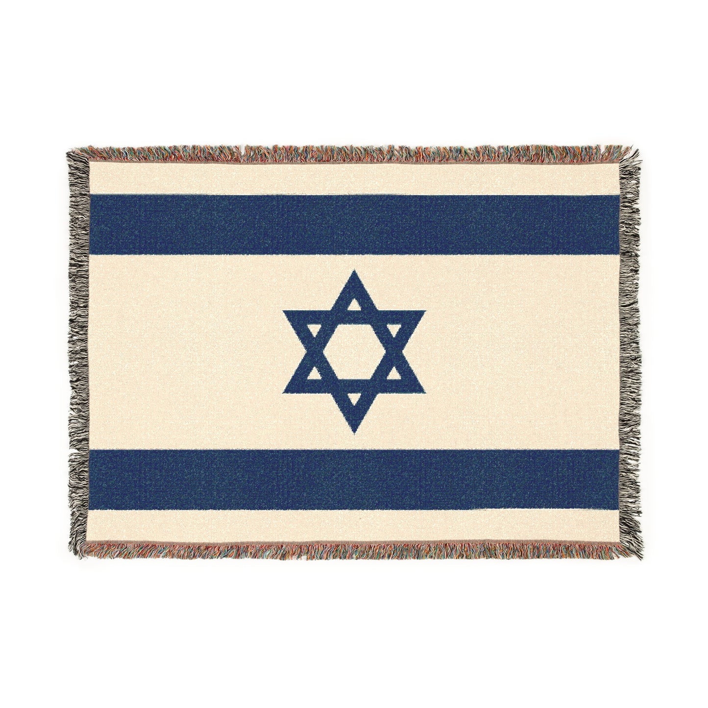 Cozy Woven Blanket with Star of David Design – Perfect for Jewish Holidays and Home Decor