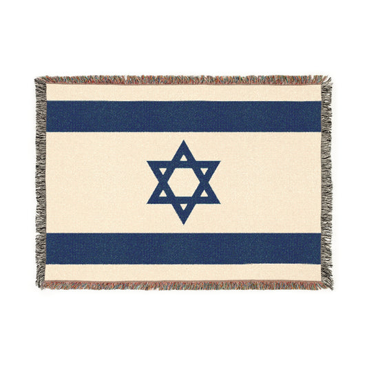 Cozy Woven Blanket with Star of David Design – Perfect for Jewish Holidays and Home Decor