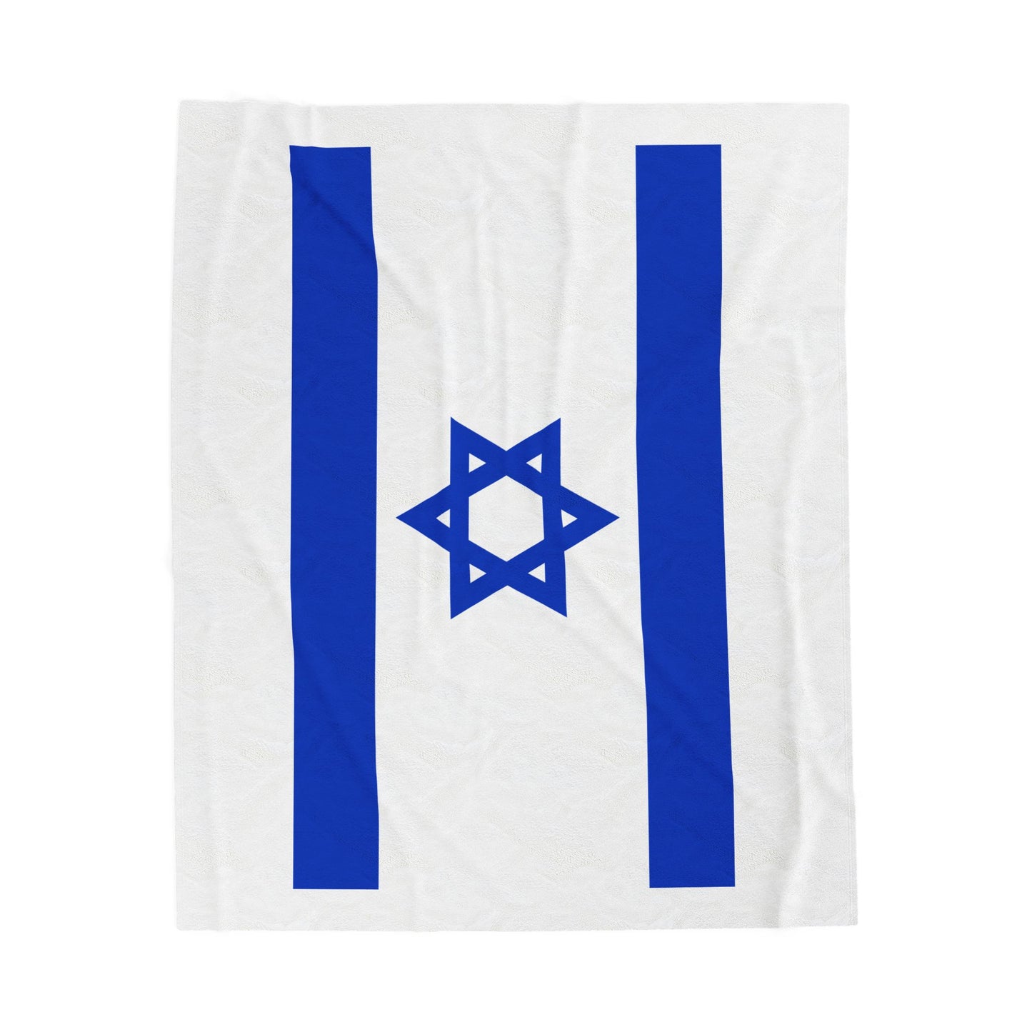Israeli Flag Velveteen Plush Blanket - Cozy Decorative Throw for Home & Celebrations
